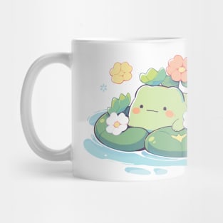 Water Lily Kawaii Baby Frog Mug